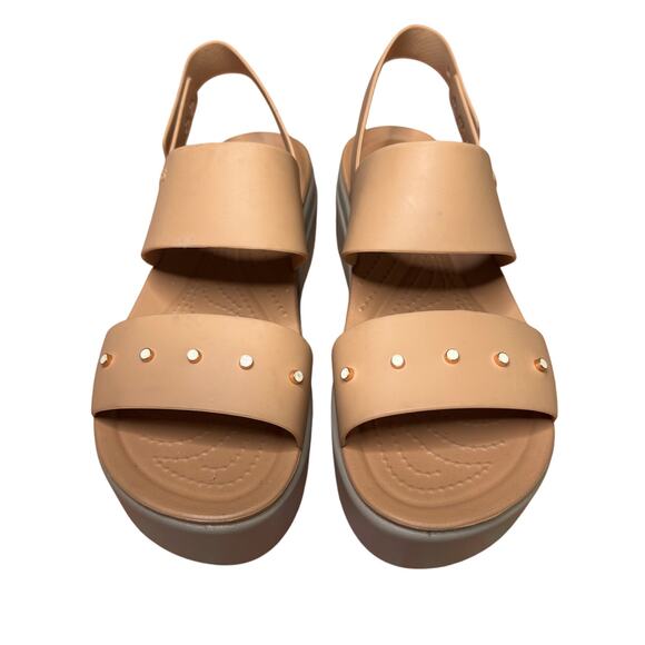 Crocs Brooklyn Women Sandal Nude Size 9W - Picture 2 of 8